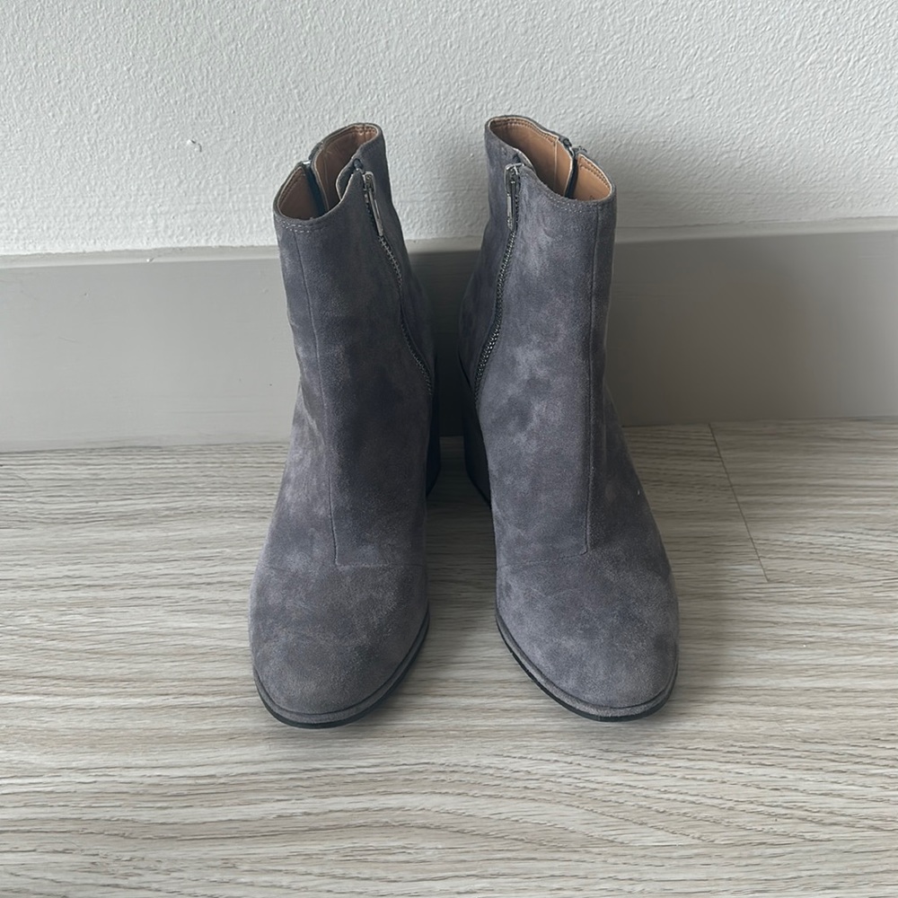 Calvin Klein Grey Suede Booties